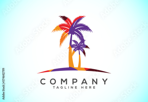 Polygonal low poly coconut Logo  coconut drink beverage vector icon logo design template