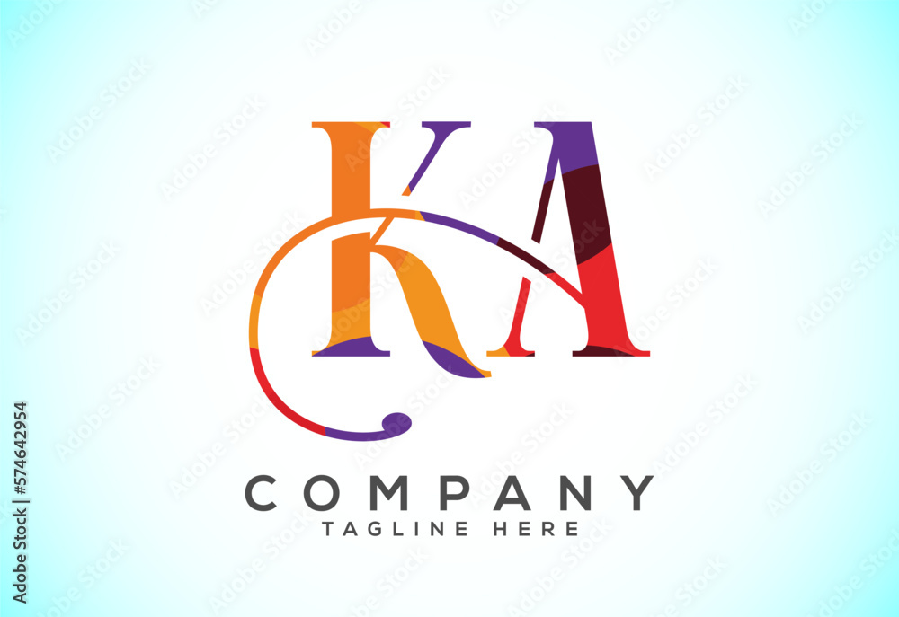 Initial Letter K A Low Poly Logo Design Vector Template. Graphic Alphabet Symbol For Corporate Business Identity