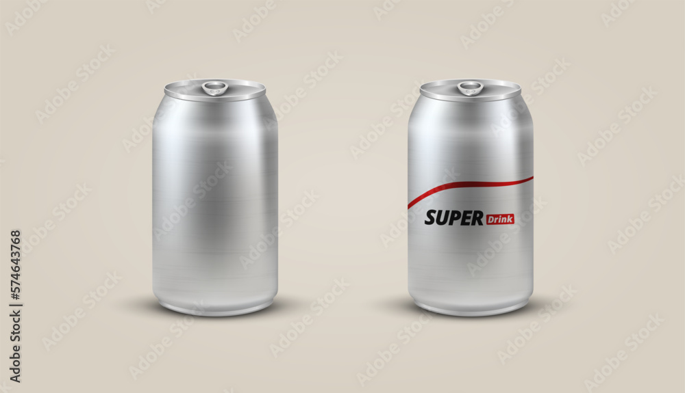 Vector can. Beer Can illustration. Realistic 3D Icon. Drink container. Vector can. Beer Can illustration. Realistic 3D Icon. Drink container.