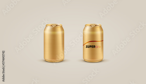 Vector can. Beer Can illustration. Realistic 3D Icon. Drink container.