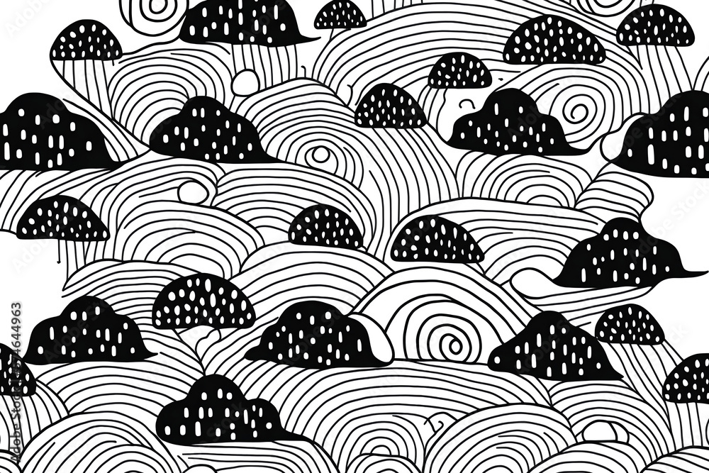 Abstract seamless pattern hand drawn stripes, generative ai Abstract seamless pattern hand drawn stripes, generative ai