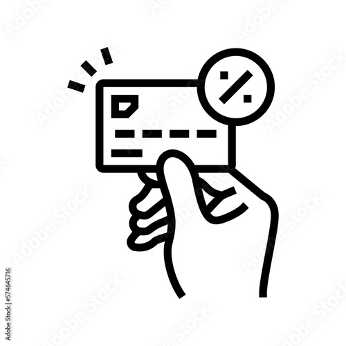 credit card payment line icon vector illustration