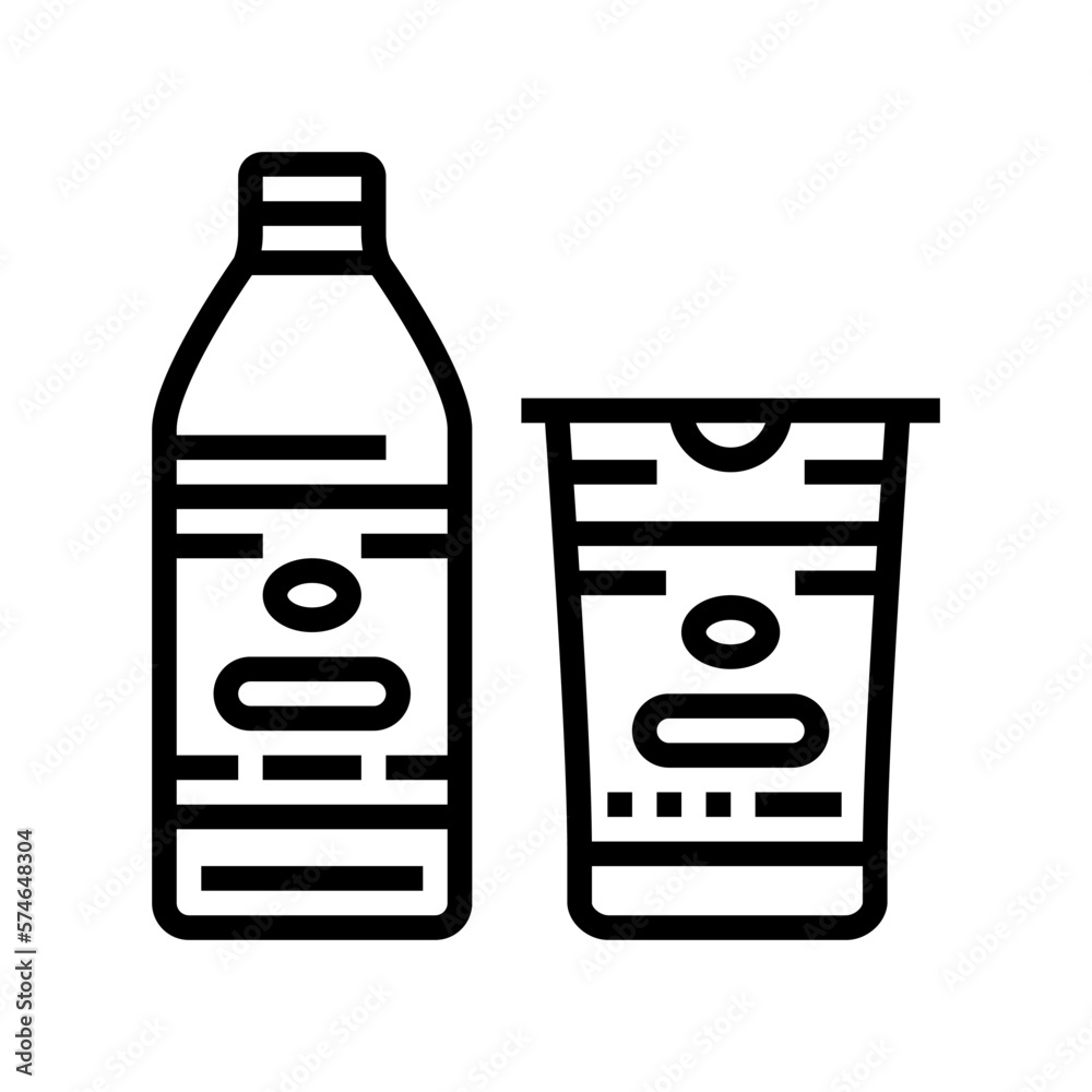 ayran milk product dairy line icon vector illustration ayran milk product dairy line icon vector illustration