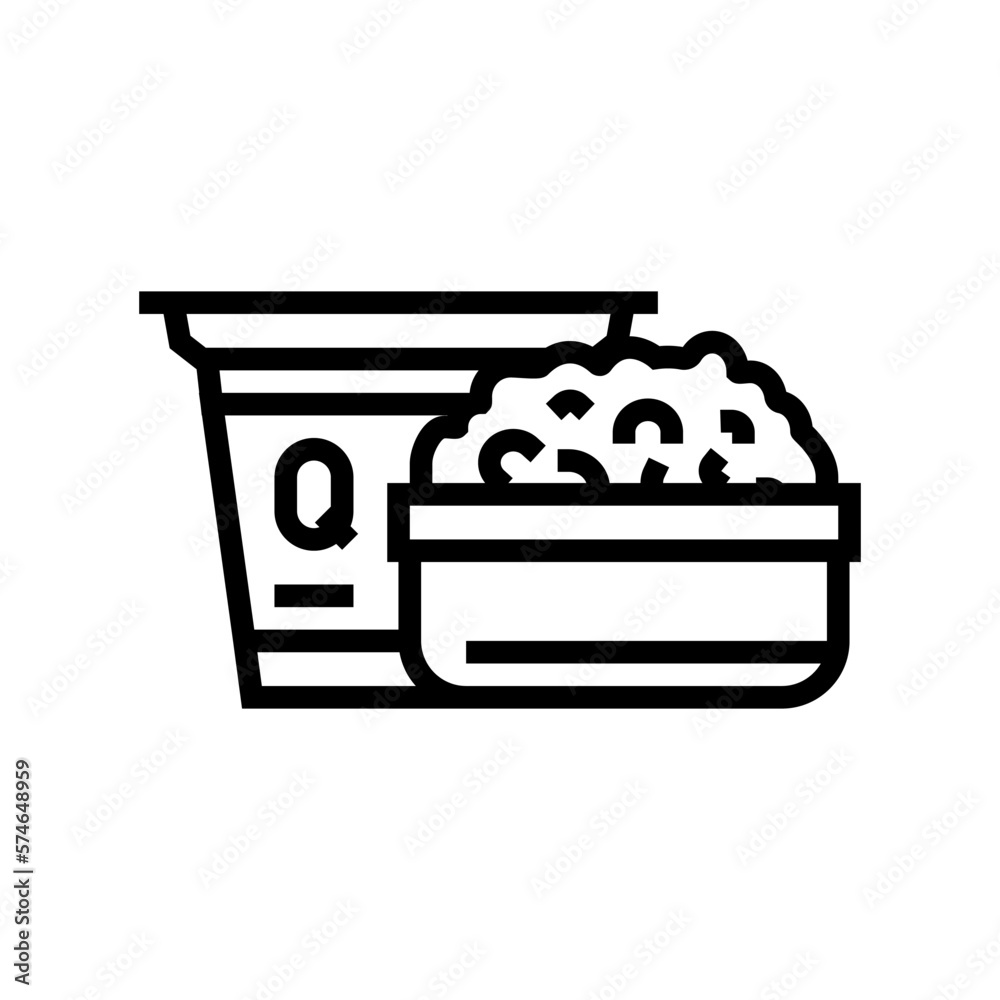 quark milk product dairy line icon vector illustration quark milk product dairy line icon vector illustration