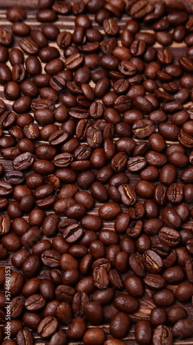 Roasted coffee beans, dark seed