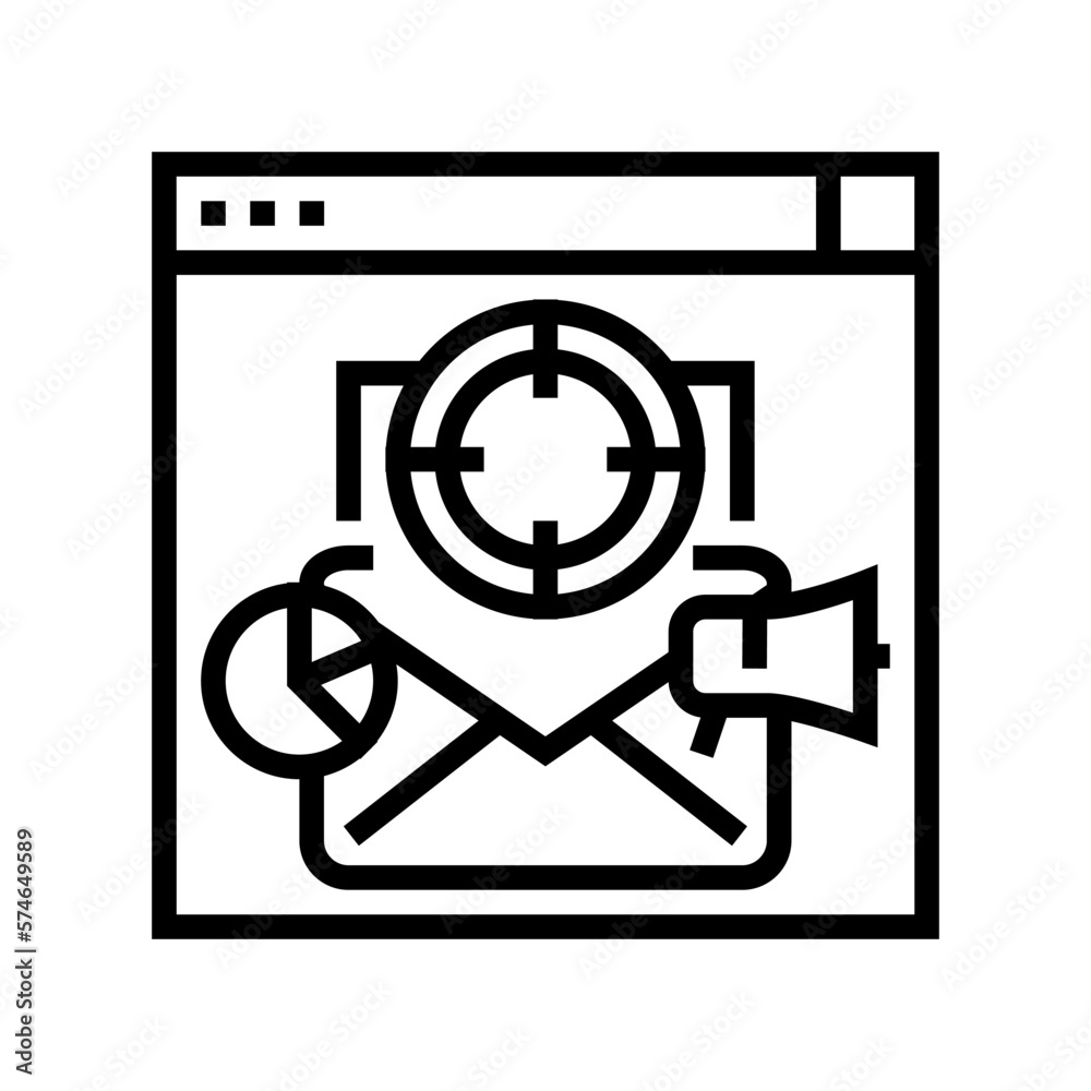 email marketing line icon vector illustration email marketing line icon vector illustration