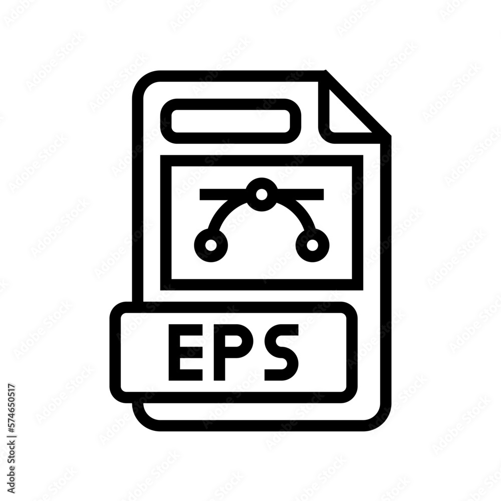 eps file format document line icon vector illustration eps file format document line icon vector illustration