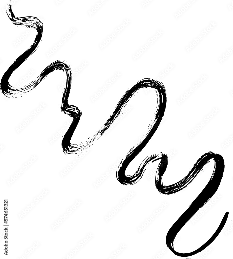 Fototapeta premium Dry Brush Grunge Wave Stroke Texture