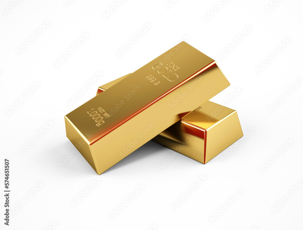 Stack of gold bars concept of success in business and finance, 3d rendering Stack of gold bars concept of success in business and finance, 3d rendering