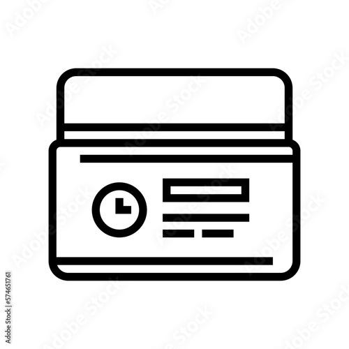 anti aging cream product line icon vector illustration