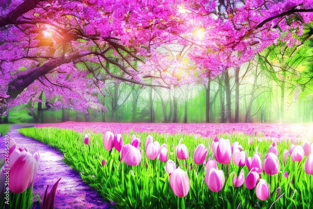 Naklejka premium Spring background