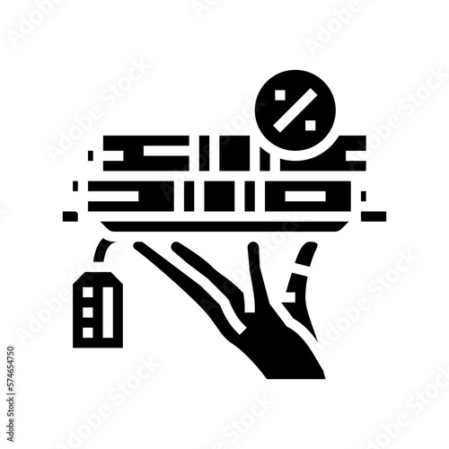 borrowing funds creditor glyph icon vector illustration