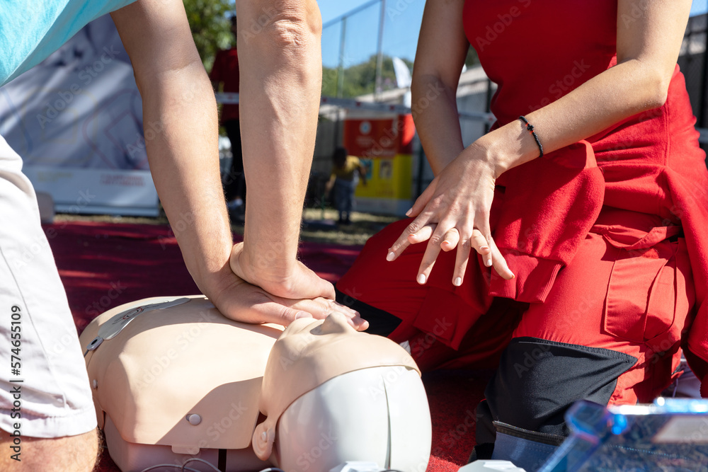 First aid, CPR, AED training or certification class