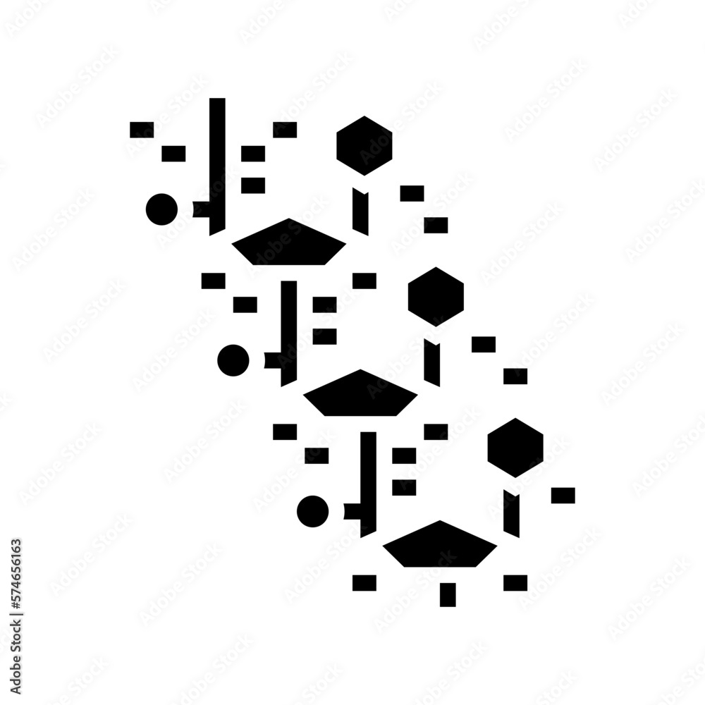 Obraz premium health molecular structure glyph icon vector illustration