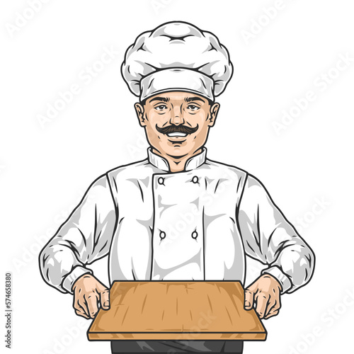 Positive restaurant chef sticker colorful