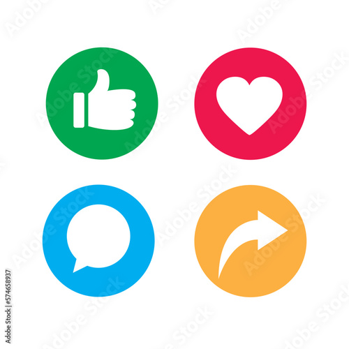 Button icons like on social media sites 