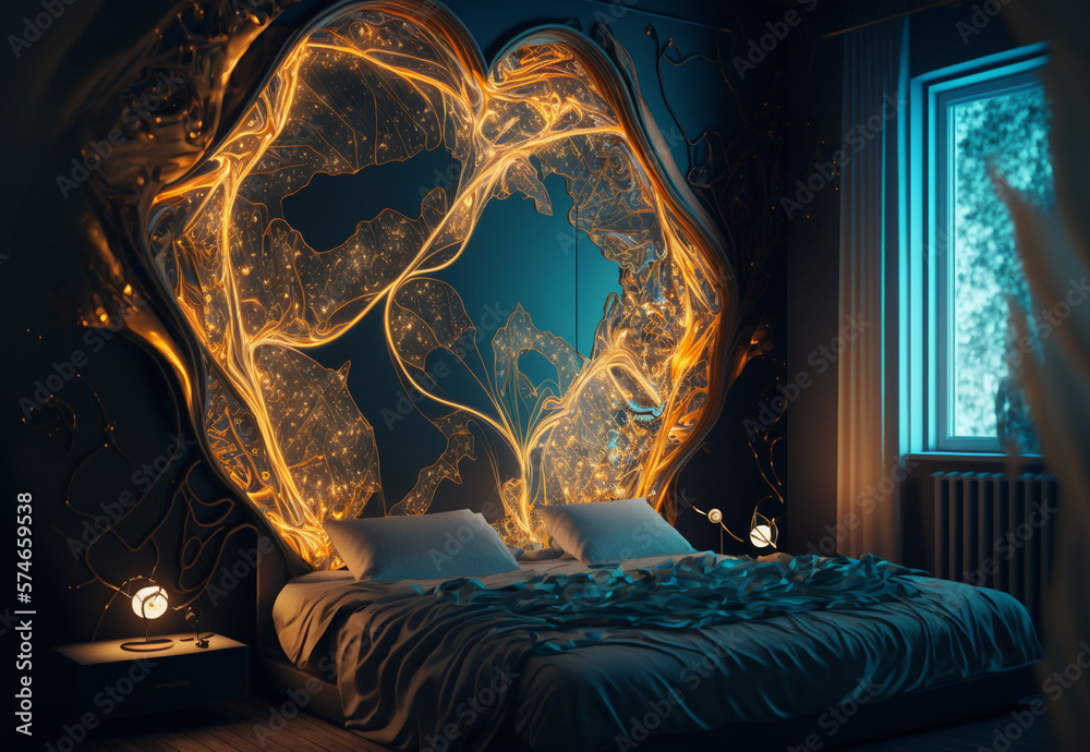 modern bedroom interior design Lipid fractals unreal shapes ...