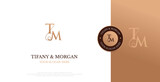 Wedding Logo Initial TM Logo Design Vector
