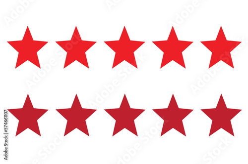 flat red star icon for apps and websites Product rating from customer reviews