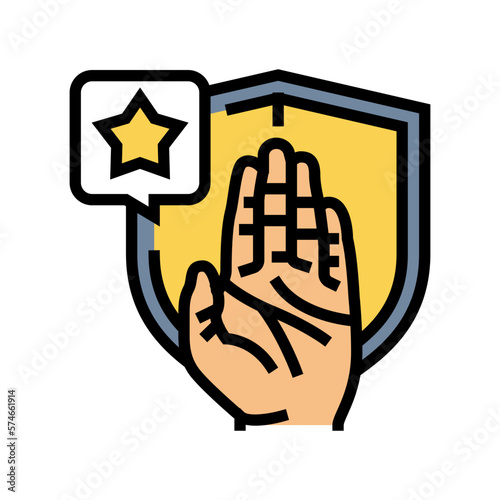 be honest and trustworthy color icon vector illustration