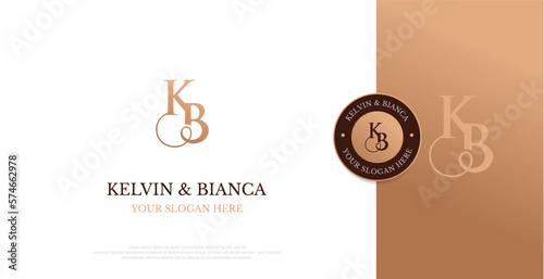 Foto Wedding Logo Initial KB Logo Design Vector