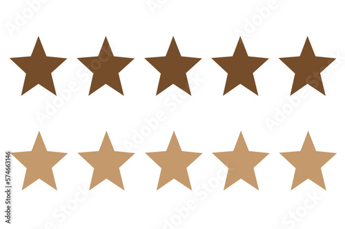 star flat brown icon for apps and websites Product rating from customer reviews