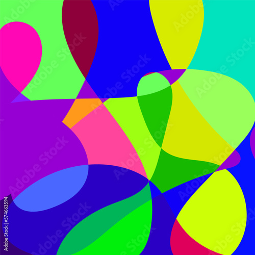 square design template with fluid colorful abstract