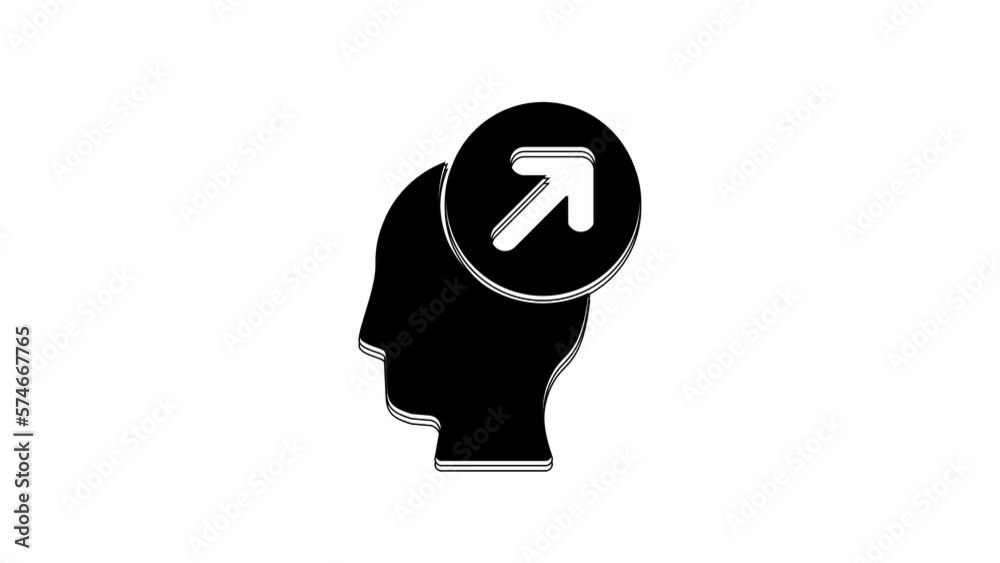 Black Head hunting concept icon isolated on white background. Business target or Employment sign. Human resource and recruitment for business. 4K Video motion graphic animation Black Head hunting concept icon isolated on white background. Business target or Employment sign. Human resource and recruitment for business. 4K Video motion graphic animation
