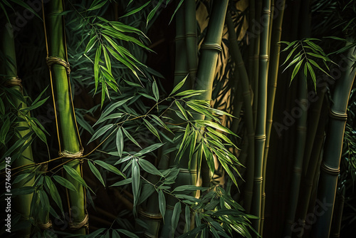 Green background of a bamboo forest © Alcuin