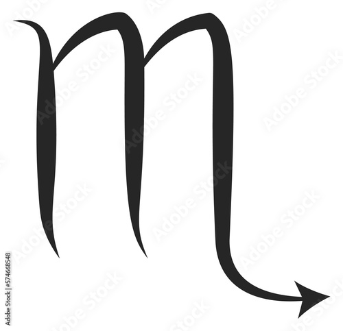 Scorpio line icon. Horoscope symbol. Esoteric sign