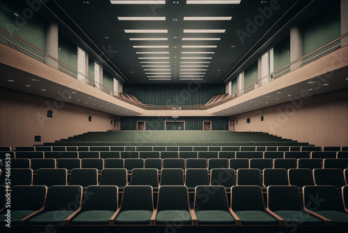 empty auditorium conference room. illustration Generative AI