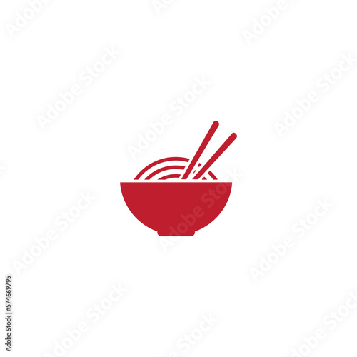 noodle bowl vector illustration for symbol or logo icon. suitable for restaurant logos, cafes or other places to eat 