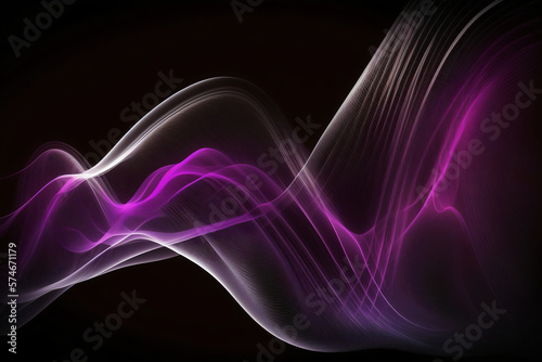 Purple curves with gradient backgound nice for wallpaper or banner. AI Generative
