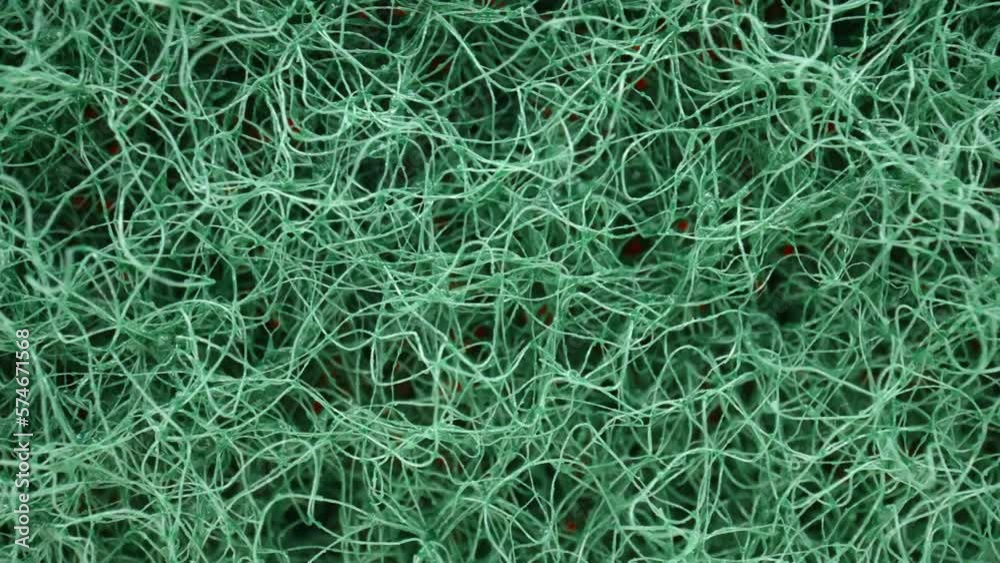 Macro dolly shot of rough material green scrubbing sponge kitchen sponge for washing dishes, detailed texture, extreme close-up sponge for washing and cleaning Macro dolly shot of rough material green scrubbing sponge kitchen sponge for washing dishes, detailed texture, extreme close-up sponge for washing and cleaning