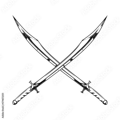 Arabic sword illustration