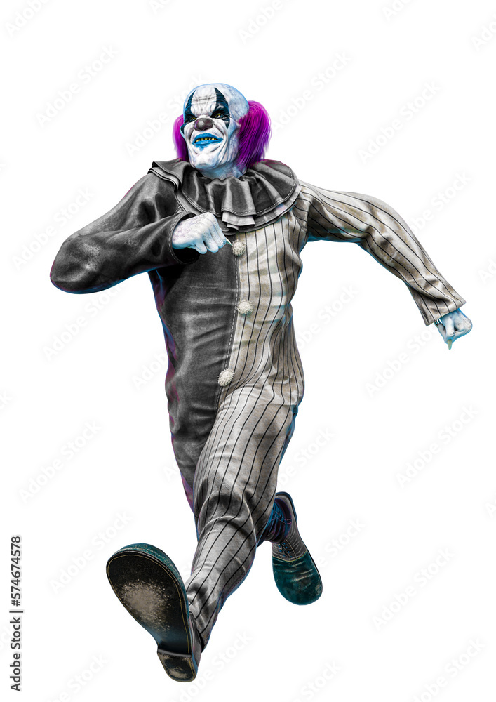 clown is running