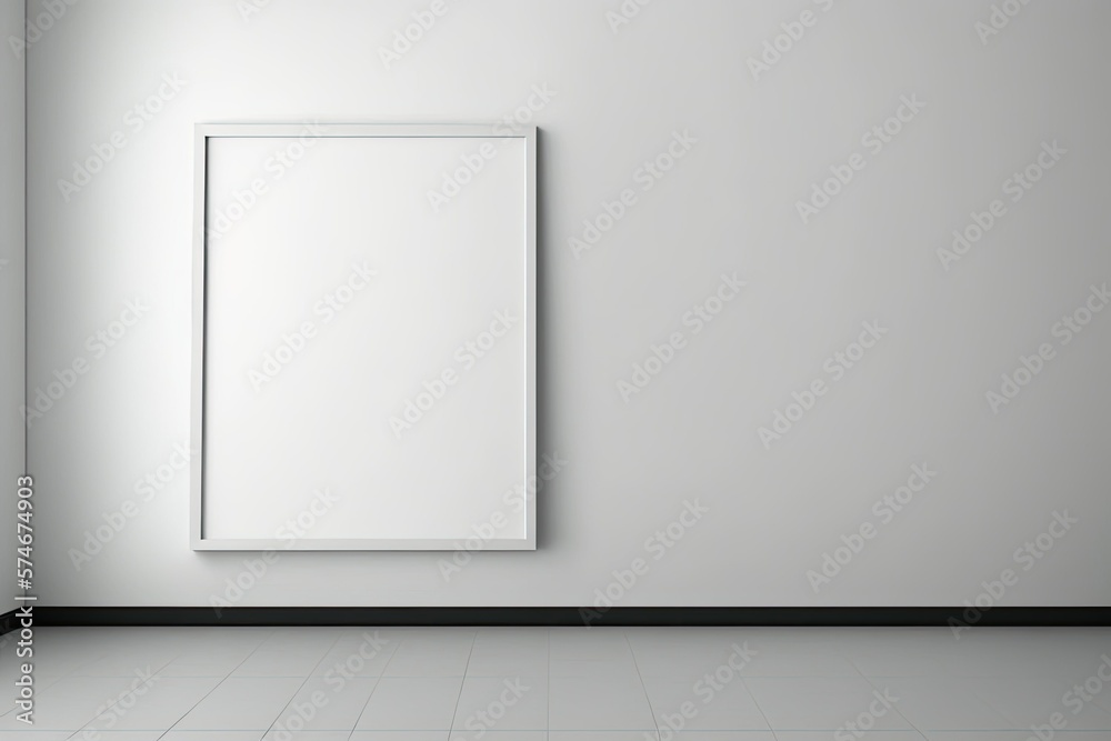 blank gallery frame. Generative AI