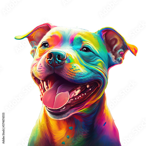 Fotografia Staffordshire Bull Terrier Dog, Generative AI, Generative, AI