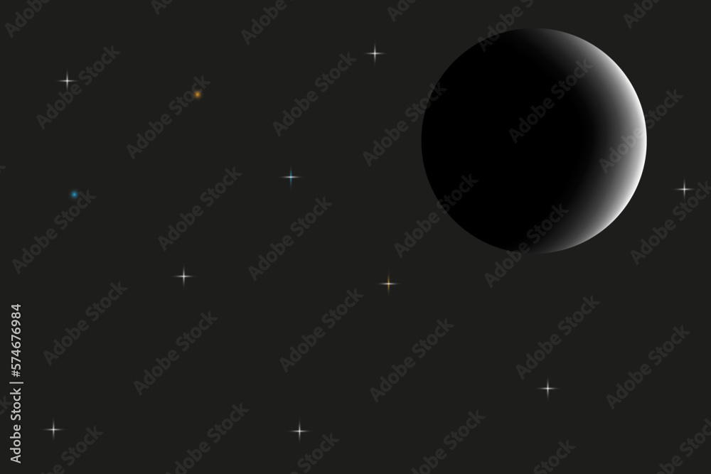 Fototapeta premium vector lunar eclipse on the 14th