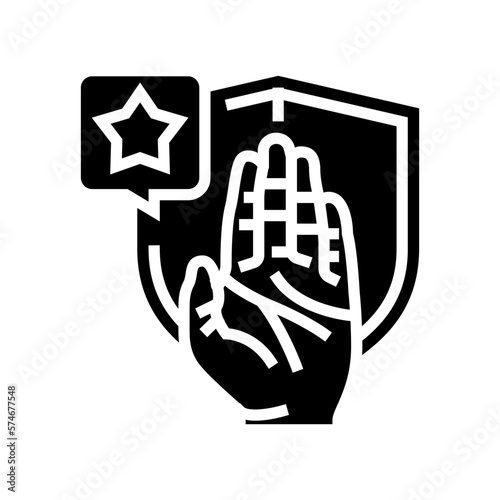 be honest and trustworthy glyph icon vector illustration