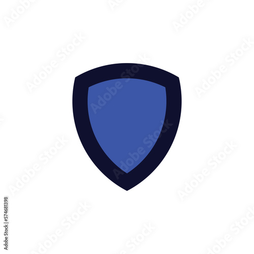 Free Download simple blue shield vector logo icon. - GFXLoad