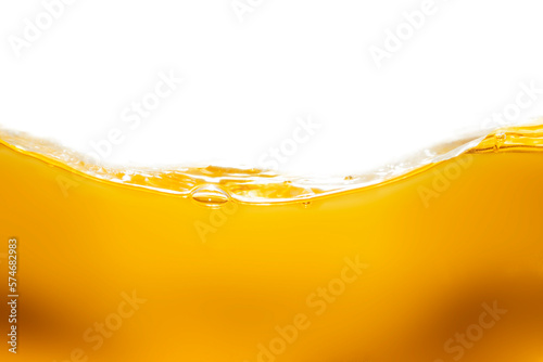 The surface of the orange water ripples looks like beer.