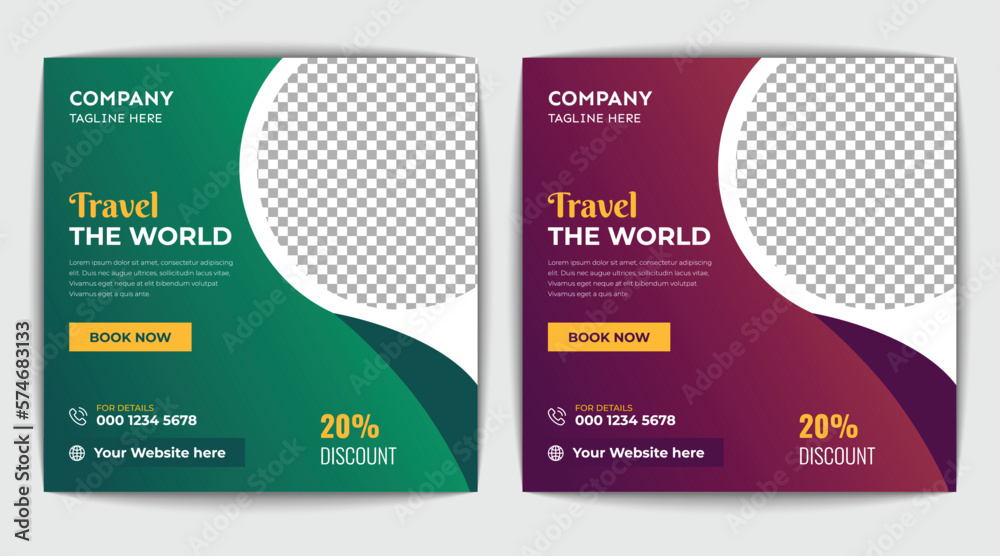 Travel Social Media Banner Design