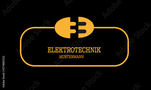 Elektriker Logo , Elektroinstallateur Logo , Elektrotechniker Logo , Handwerker logo
