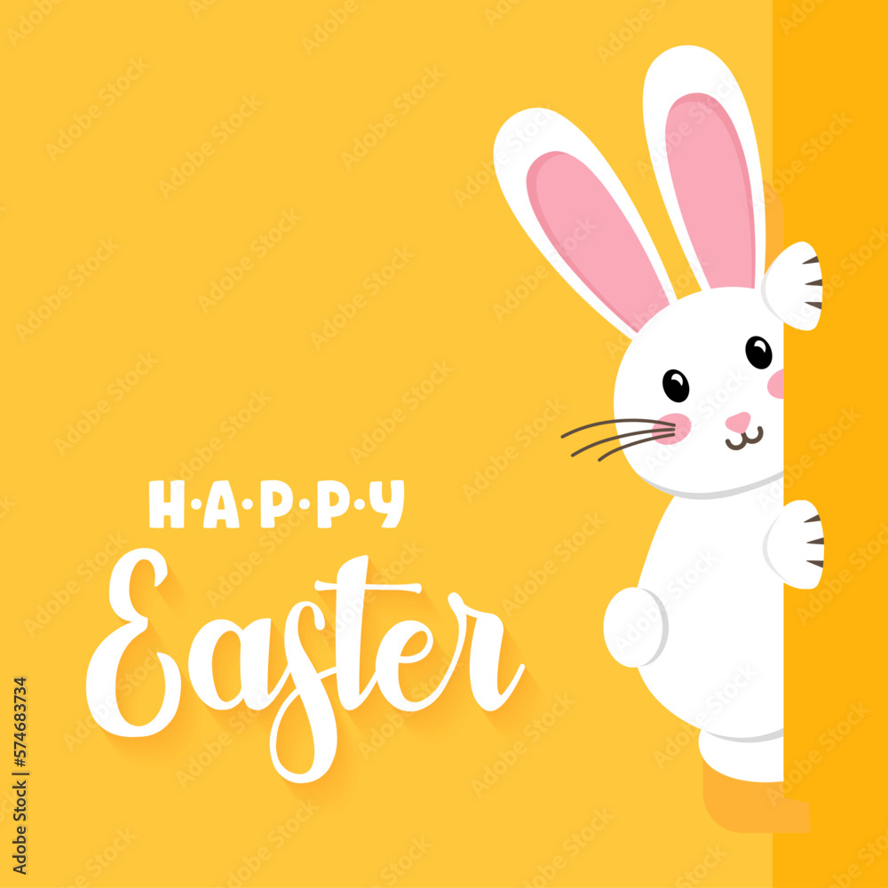 Fototapeta premium Easter rabbit, easter Bunny. Vector illustration.