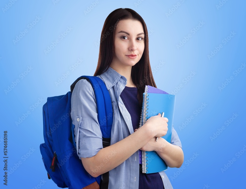 Obraz premium Education concept. Young smart student