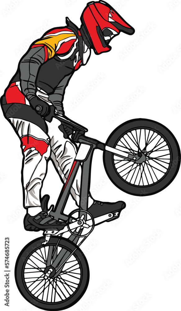 Obraz premium BMX bike freestyle sport clipart 