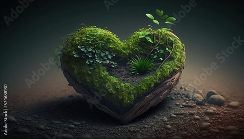Green heart - with love for nature and the environment