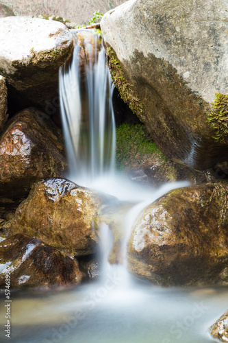 Mountain stream  lack or abundance of water and drought. Dry rivers. 