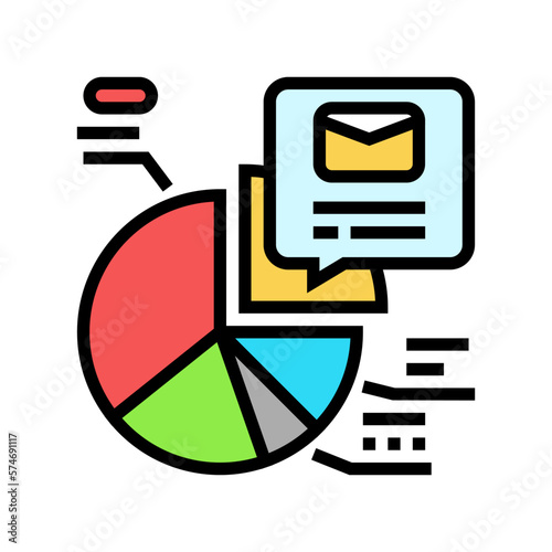 email list segmentation marketing color icon vector illustration